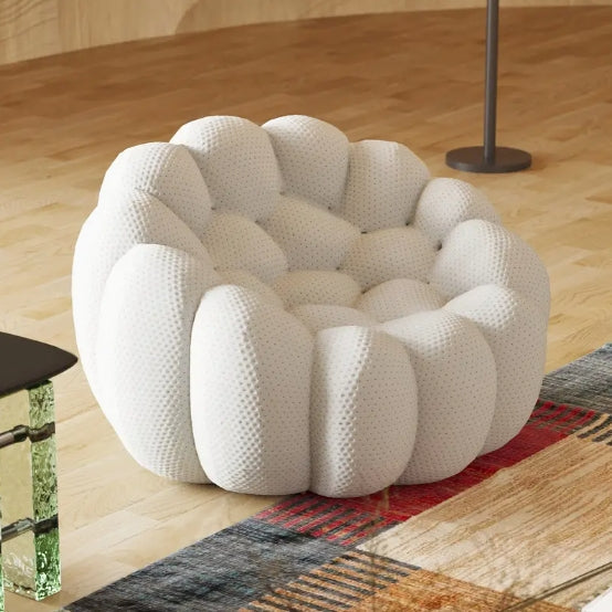 [Fauteuil Bulle] Fauteuil Bulle Extragrand - Canapé moderne capitonné avec design incurvé en forme de nid d'abeille 3D pour salon, bureau et appartement.