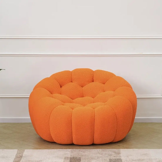 [Fauteuil Bulle] Fauteuil Bulle Extragrand - Canapé moderne capitonné avec design incurvé en forme de nid d'abeille 3D pour salon, bureau et appartement.