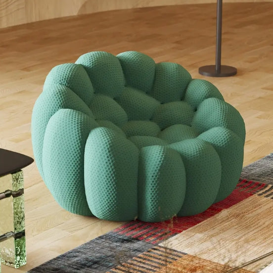 [Fauteuil Bulle] Fauteuil Bulle Extragrand - Canapé moderne capitonné avec design incurvé en forme de nid d'abeille 3D pour salon, bureau et appartement.